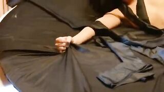 Girl sucked and gave herself to be fucked in stockings