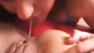 Two charming girls in anal coweling action