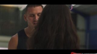 Fan met a hockey player and fucked at the stadium during the match