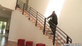A black-skinned man fucked his wife with big tits