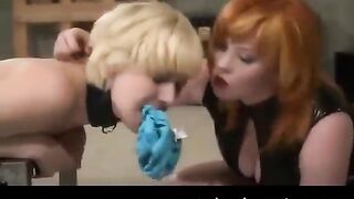 Lesbian sex with elements of BDSM pleasure