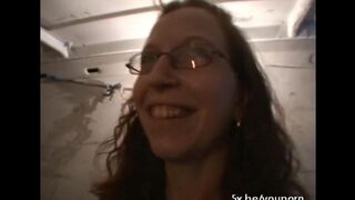 A sexy girl is fucked by two guys in their car