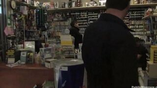 The naughty girl was roughly fucked right in the store