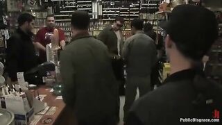 The naughty girl was roughly fucked right in the store