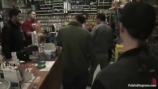 The naughty girl was roughly fucked right in the store