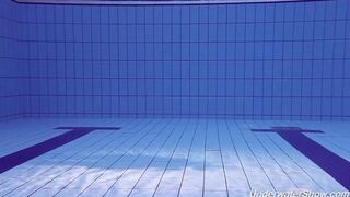 Helen swam naked in the pool, it was very hot