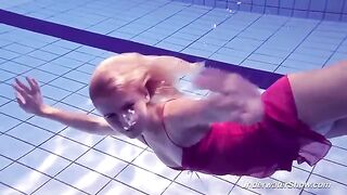 Helen swam naked in the pool, it was very hot