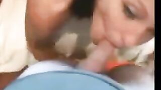 Guy finished on the face of a cute 18-year-old brunette