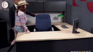 An Asian guy fucks his secretary at the workplace