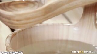 A mature woman was offered sex by a young man in the sauna