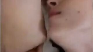 A friend tasted the sperm from the anus and vagina with a friend
