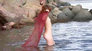 Little rain shower for small tits