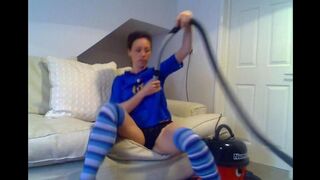 A girl who loves to masturbate with unusual things like a vacuum cleaner