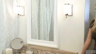 A husband had sex with his wife in the bathroom, capturing it all on camera