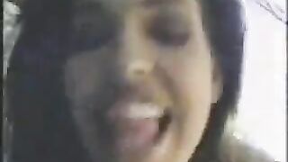 A girl named Ellie has sex with her friend on the island