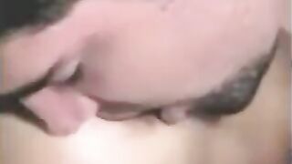 The guy was fucked by a strapon while the second girl jerked his dick