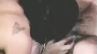 The guy was fucked by a strapon while the second girl jerked his dick