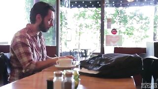 The guy met an Asian in the cafe and took her to fuck