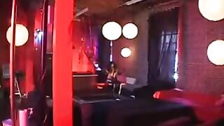 Ebony girl in sexy latex clothes rides a man’s cock very smoothly