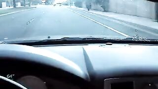 Nikki makes a blowjob right in the car