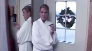 The man tied his husband and fucked his cow