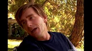 A young and beautiful girl has sex with her boyfriend in nature