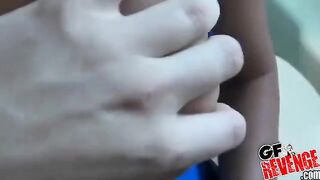 A blowjob with suction at home in the toilet bowl