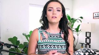 A young cute charming girl is engaged in hard sex