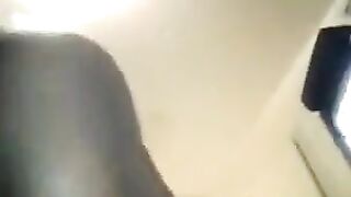 A fat woman fucks a huge black cock in her ass