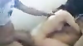 Young Asian beauty didn't refuse two guys at once