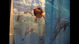 The husband secretly filmed his naked wife in the bathroom