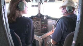 A guy is fucking with a hot stewardess