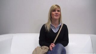 Porn casting with a young 25-year-old Czech woman who loves to suck dick