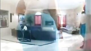 A fat black woman gets laid on the couch in an intense scene