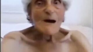 A shocking video of a grandma getting fucked and finished hard