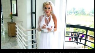 The bride had to paint a witness, so she did it immediately