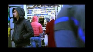 A guy picked up a blonde and fucked her on the street, just like that