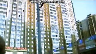 A guy picked up a blonde and fucked her on the street, just like that