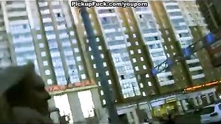 A guy picked up a blonde and fucked her on the street, just like that