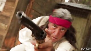 The cowboy punished a girl but licked her clitoris