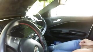 The guy started sucking in the car with a young girl