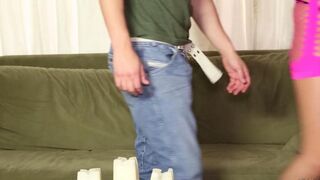 The masseur fucked a blonde inside at the session
