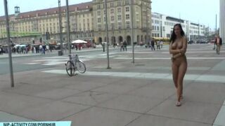 A risky naked walk through the streets of the city, ending with a thrilling climax