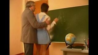A student is having fun with her old teacher in a steamy encounter