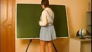 A student is having fun with her old teacher in a steamy encounter