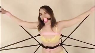 The sweet girl Diana is tied up and fucked