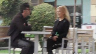 Blonde beauty caught a ride and got fucked right in the car