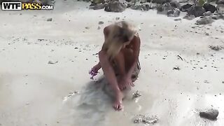 A couple has a private sex on the Russian beach, captured in stunning detail