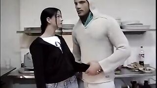 Fucked a naive girl in the kitchen, depriving her