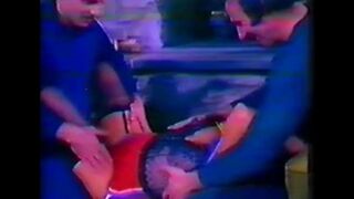 Retro threesome sex with guys from the 80s in HD quality